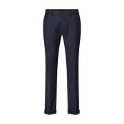 Wollen broek met rechte pijpen Mason's , Blue , Heren