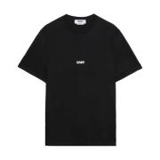 Katoenen T-shirt Msgm , Black , Heren