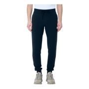 Katoen Fleece Logo Patch Track Pants Moncler , Black , Heren