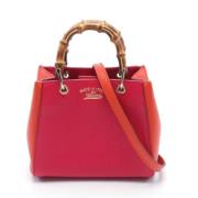 Pre-owned Leather handbags Gucci Vintage , Orange , Dames