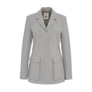 Chique Grijze Blazer voor Vrouwen Semicouture , Gray , Dames