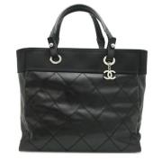 Pre-owned Canvas chanel-bags Chanel Vintage , Black , Dames