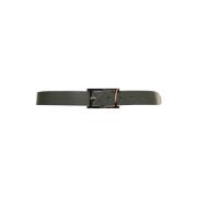 Gestructureerde leren riem Olijf Chic Stijl Orciani , Green , Heren