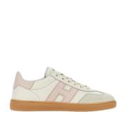 Cool Sneakers Ivory Leer Suède Hogan , Multicolor , Dames