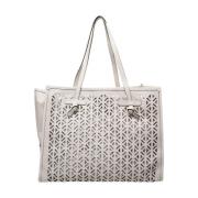 Elegante Beige Leren Shopper Tas Gianni Chiarini , Beige , Dames