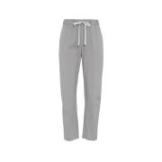 Grijze Casual Broek Elastische Taille Taps Toelopend Semicouture , Gra...