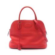 Pre-owned Leather handbags Hermès Vintage , Red , Dames