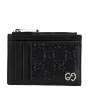 Pre-owned Leather wallets Gucci Vintage , Black , Dames