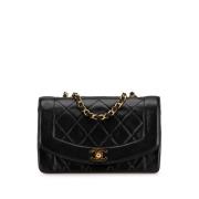 Pre-owned Leather chanel-bags Chanel Vintage , Black , Dames