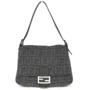 Pre-owned Canvas crossbody-bags Fendi Vintage , Gray , Dames