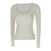 Witte Sweater met Madonna Halslijn Remain Birger Christensen , White ,...