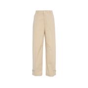 Beige Wijde Broek Semicouture , Beige , Dames