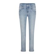 Ontspannen Bleek Jog Jeans Red Button , Blue , Dames