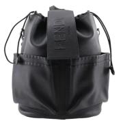 Pre-owned Leather backpacks Fendi Vintage , Black , Heren