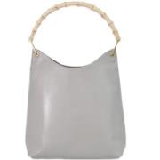 Pre-owned Leather gucci-bags Gucci Vintage , Gray , Dames