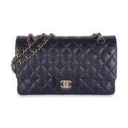 Pre-owned Leather chanel-bags Chanel Vintage , Blue , Dames