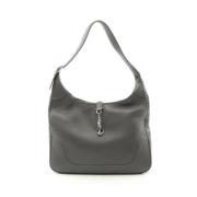 Pre-owned Leather shoulder-bags Hermès Vintage , Gray , Dames