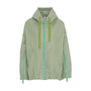 Groene Windbreaker Jas met Capuchon Khrisjoy , Green , Dames