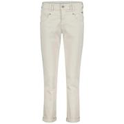 Relax Jog Jeans Red Button , Beige , Dames