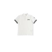 Wit Geborduurd Poloshirt Moncler , White , Heren