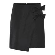 Minirok met zijdelingse strikjes Bruuns Bazaar , Black , Dames