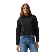 Zwarte Hoodie met Logo Calvin Klein , Black , Dames