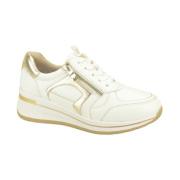 Gouden en Witte Loper Tapijt Caprice , White , Dames