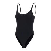 Zwarte Megan Bodysuit met Voorkant Logo Diesel , Black , Dames