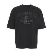 Zwart Logo T-Shirt Stijlvolle Casual Kleding Dsquared2 , Black , Heren