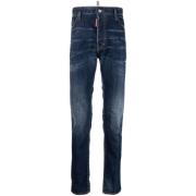 Blauwe Slim Cool Guy Jeans Dsquared2 , Blue , Heren