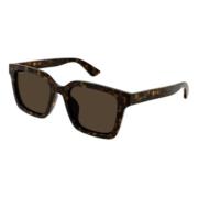 Stijlvolle Zonnebril voor Trendy Uitstraling Gucci , Brown , Unisex