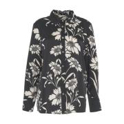 Zwarte Bloes Bloemen Elegant Stijl Guess , Black , Dames