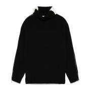 Zwarte Wollen T-Neck Koffer Helmut Lang , Black , Heren