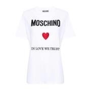 2001C Tee, Stijlvol en Trendy Shirt Moschino , White , Dames