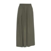 Groene Maxi Rok met Plooien 8PM , Green , Dames