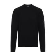 Zwarte Gebreide Crew Neck Trui C.p. Company , Black , Heren