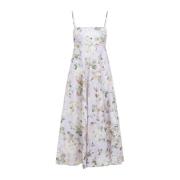 Bloemen Bandeau Midi Jurk Zimmermann , Multicolor , Dames