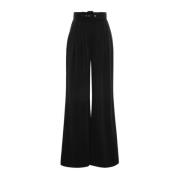 Zwarte zijden wijde broek Zimmermann , Black , Dames