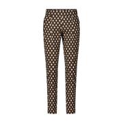 Slim Fit Elastische Taille Broek Raffaello Rossi , Black , Dames