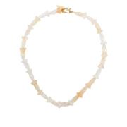 Madreperla Bloemen Steen Ketting Forte Forte , White , Dames