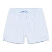 Polyester Zwemshorts met Elastische Riem Fedeli , Blue , Heren