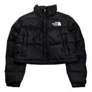 Zwarte Nuptse Korte Jas The North Face , Black , Dames