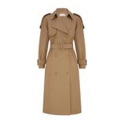 Khaki Crush Trench Coat Zimmermann , Beige , Dames