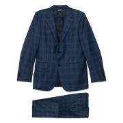 Geruit wollen pak Ermenegildo Zegna , Blue , Heren