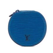 Pre-owned Leather wallets Louis Vuitton Vintage , Blue , Dames