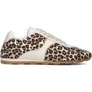 Beige Animal Print Sneakers voor Dames Toral , Multicolor , Dames