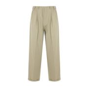 Beige Oversize Katoenen Broek Magliano , Beige , Heren