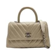 Pre-owned Leather chanel-bags Chanel Vintage , Gray , Dames