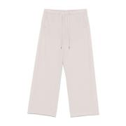 Beige Broek met Trekkoord en Zakken Max Mara , Beige , Dames