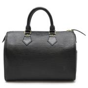 Pre-owned Leather handbags Louis Vuitton Vintage , Black , Dames